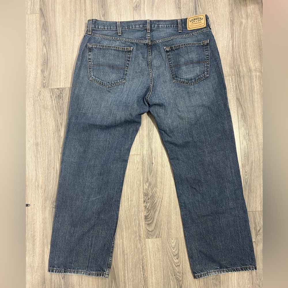 Signature By Levi Strauss Co. Men’s Denim Straight Jeans 42x32 (42x30) - Picture 7 of 10